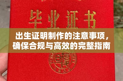 剑河出生证明制作的注意事项，确保合规与高效的完整指南