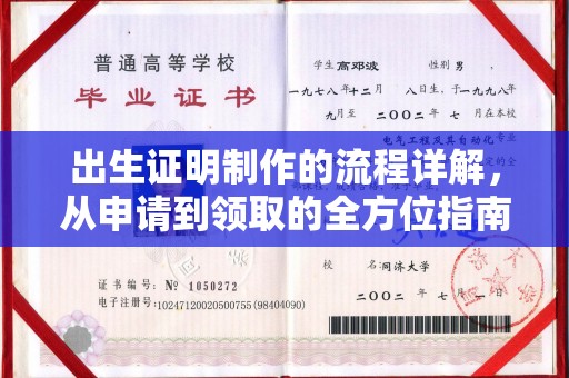 剑河出生证明制作的流程详解，从申请到领取的全方位指南